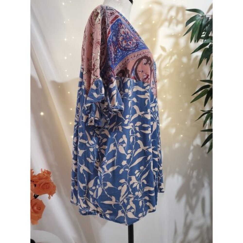 Umgee Boho Mixed Print Oversized Open Kimono Card… - image 4